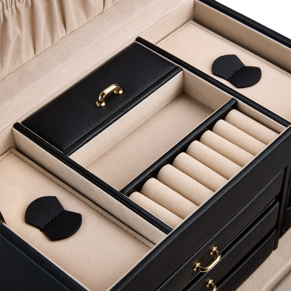 WOLF Heritage Small Black Jewelry Box 280002