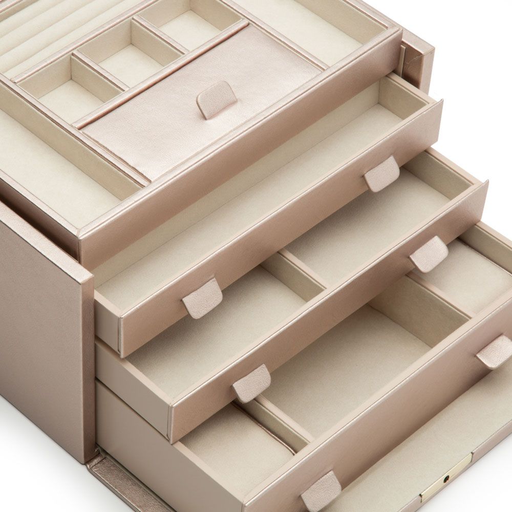WOLF Palermo Rose Gold Large Jewelry Box 213016