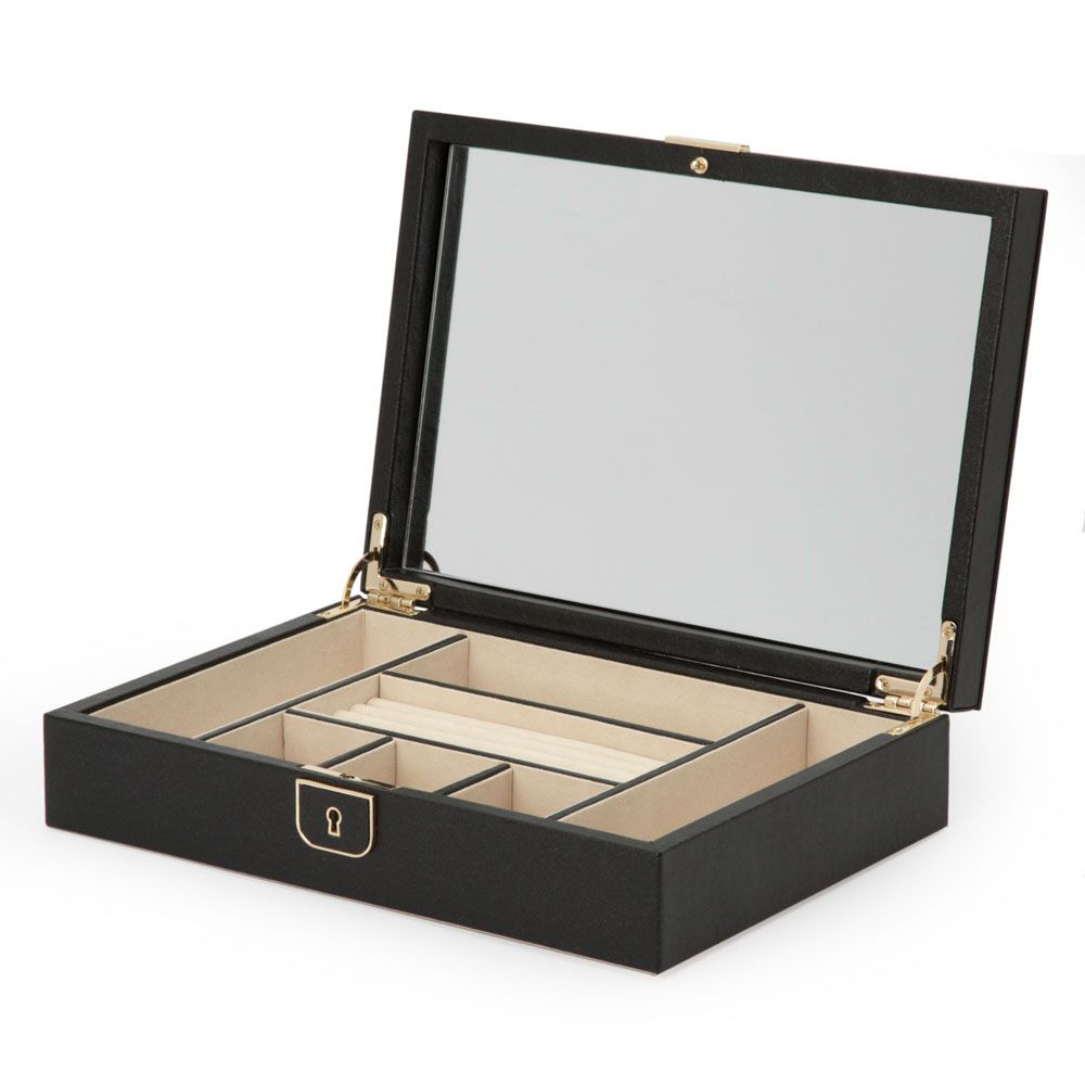 WOLF Palermo Black Anthracite Medium Jewelry Box 213202