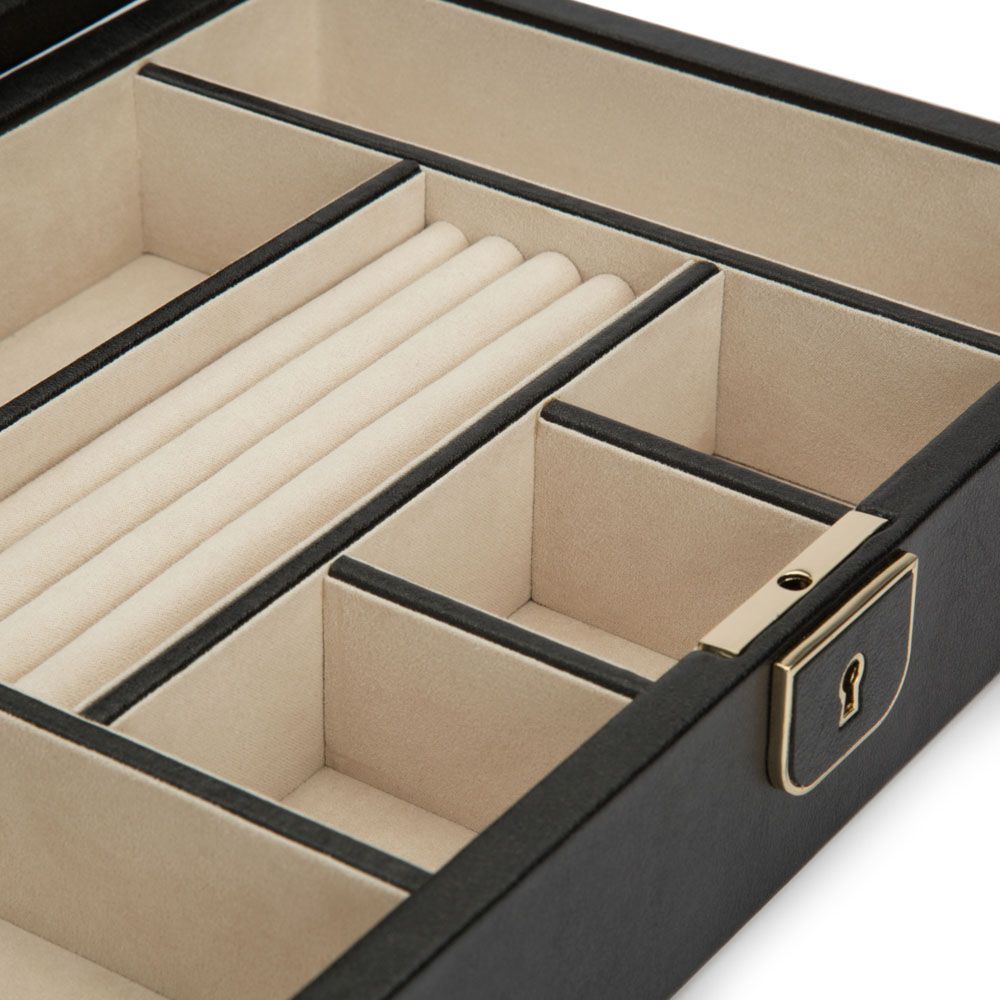 WOLF Palermo Black Anthracite Medium Jewelry Box 213202