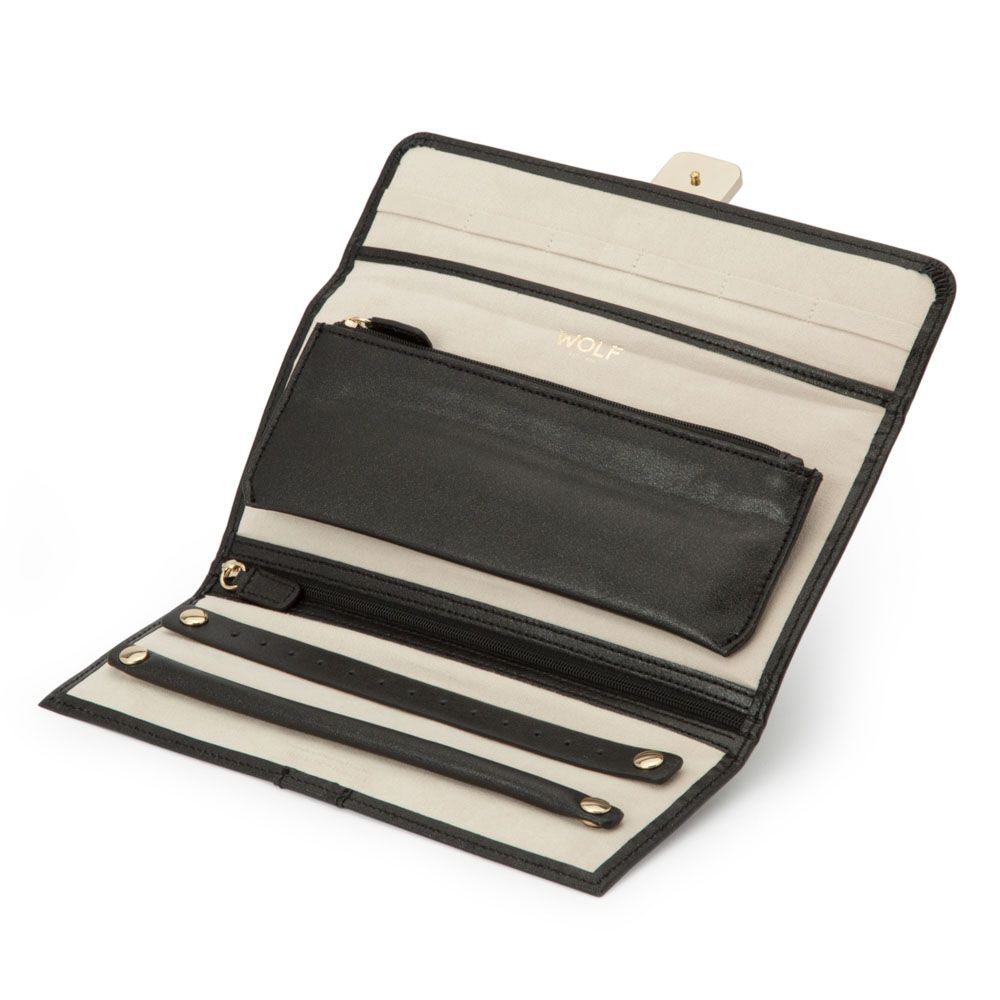 WOLF Palermo Black Anthracite Jewelry Roll 213402