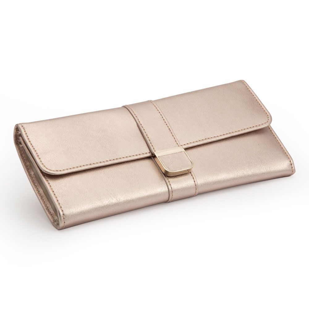 WOLF Palermo Rose Gold Jewelry Roll 213416