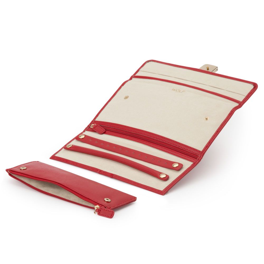 WOLF Palermo Red Jewelry Roll 213472