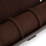 WOLF Blake Triple Watch Roll With Jewelry Capsule Brown 305006