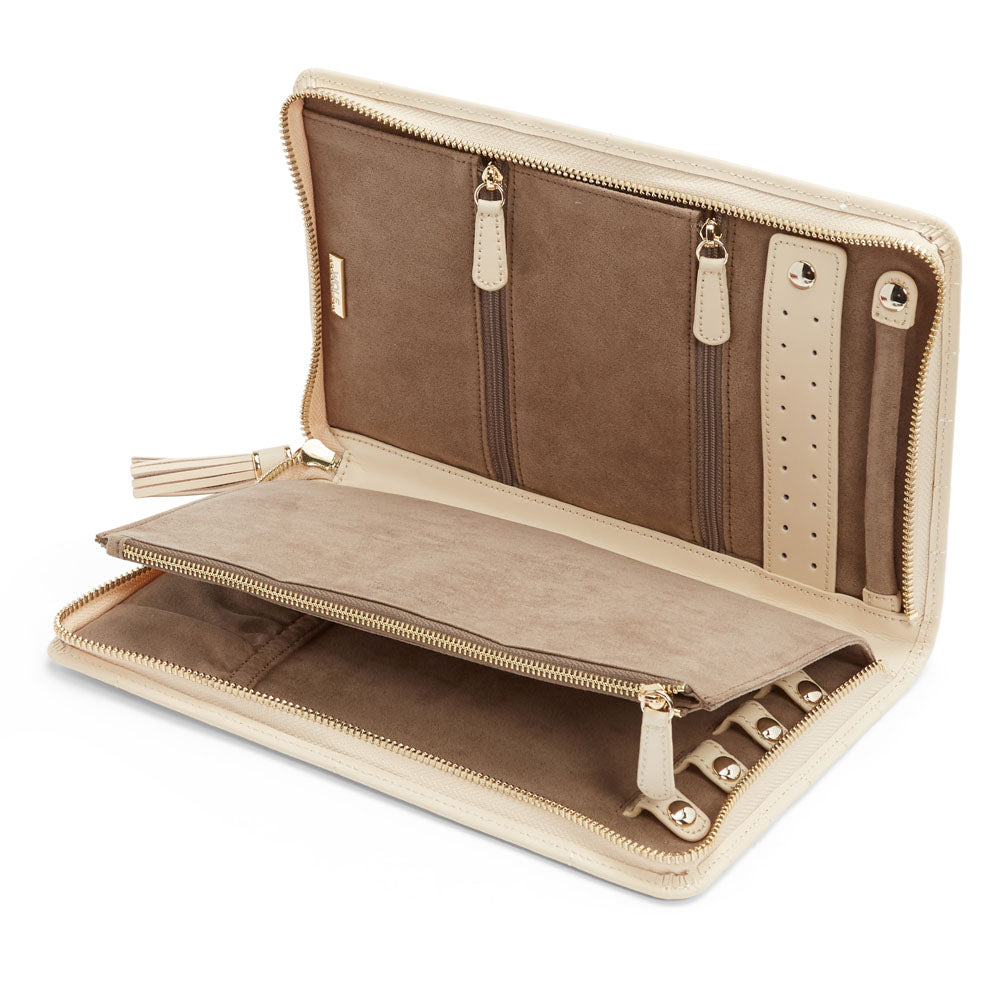 WOLF Caroline Large Jewelry Portfolio Ivory 324053