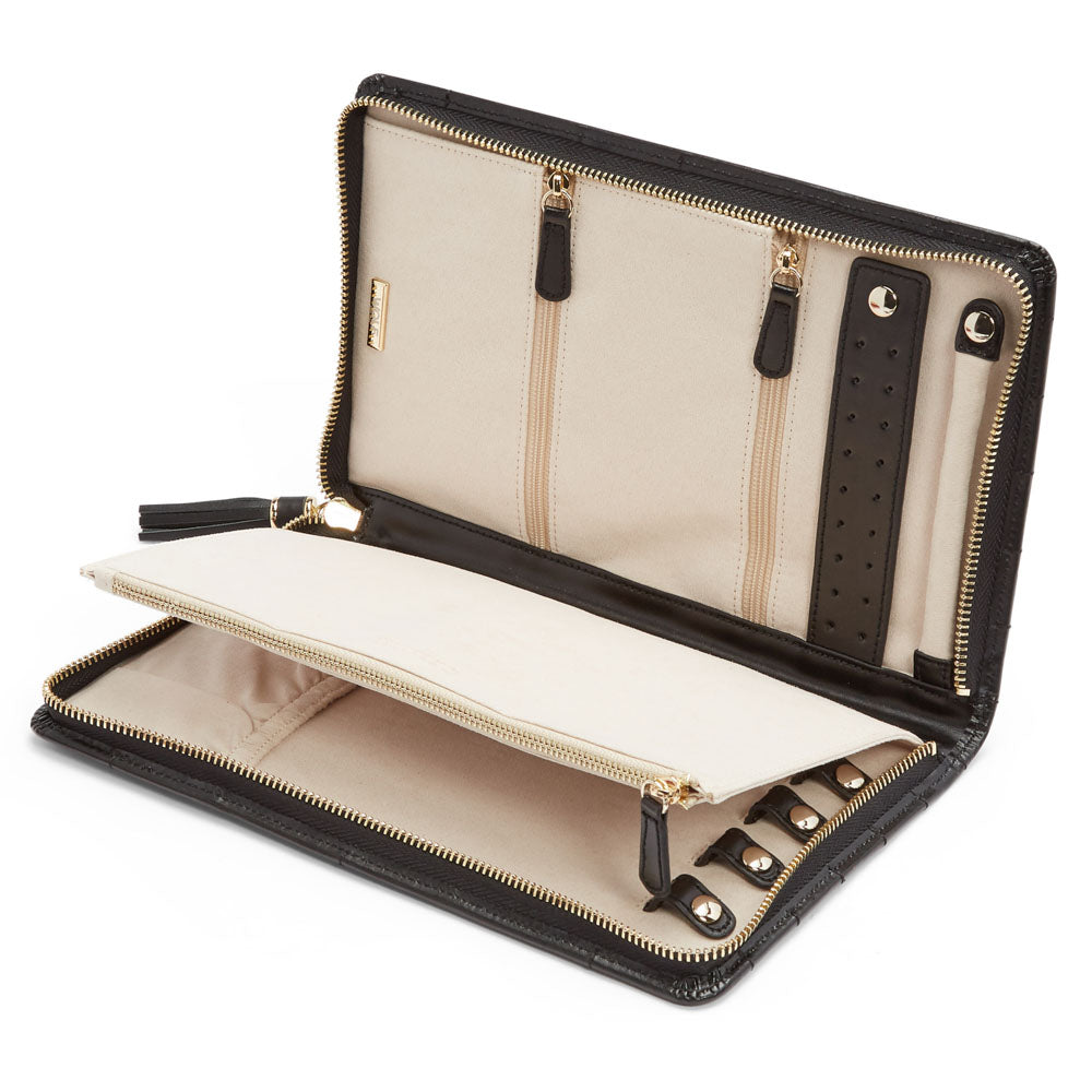 WOLF Caroline Large Jewelry Portfolio Black 324071