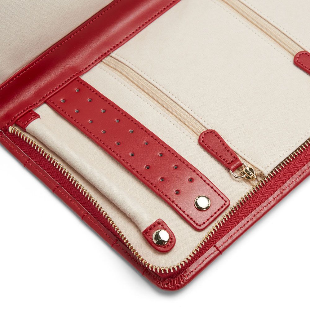 WOLF Caroline Large Jewelry Portfolio Red 324072