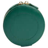 WOLF Sophia Forest Green Round Zip Jewelry Case 392312