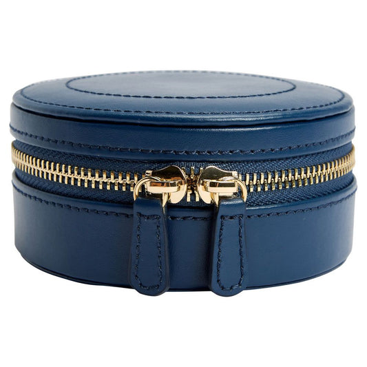 WOLF Sophia Indigo Round Zip Jewelry Case 392317