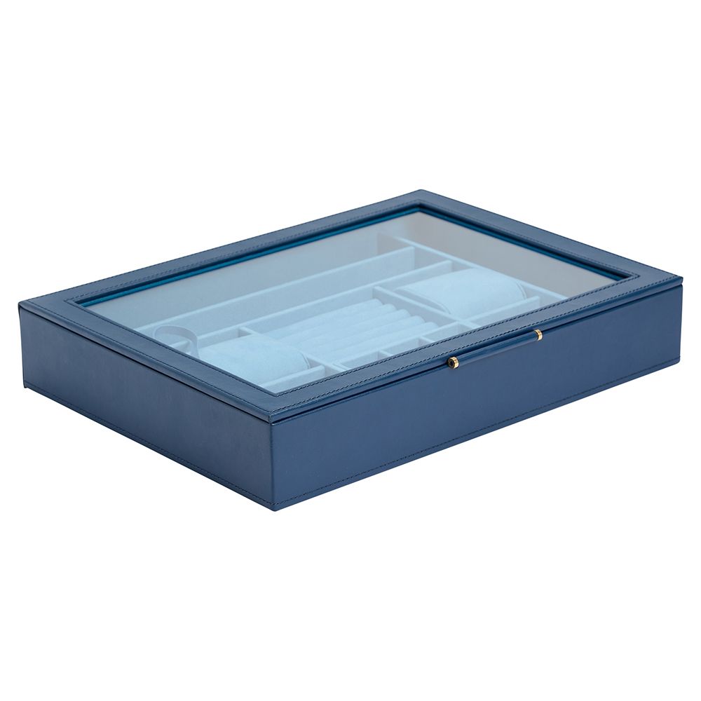 WOLF Sophia Indigo Jewelry Box With Window 392417