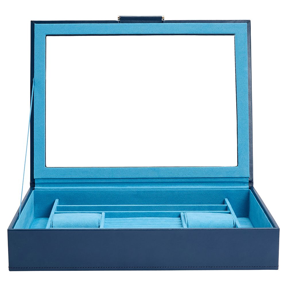 WOLF Sophia Indigo Jewelry Box With Window 392417