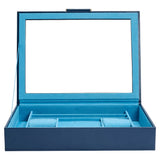 WOLF Sophia Indigo Jewelry Box With Window 392417