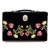 WOLF Zoe Large Jewelry Box Indigo Velvet Floral Embroidery 393016