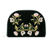 WOLF Zoe Travel Jewelry Portfolio Forest Green Velvet Floral Embroidery 393412
