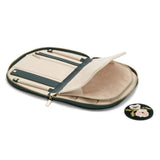 WOLF Zoe Travel Jewelry Portfolio Forest Green Velvet Floral Embroidery 393412