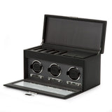 WOLF Viceroy Classic Triple Watch Winder with Storage Black 456302