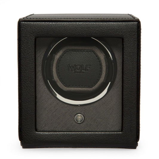 WOLF Cub Single Watch Winder with Cover Black 461103