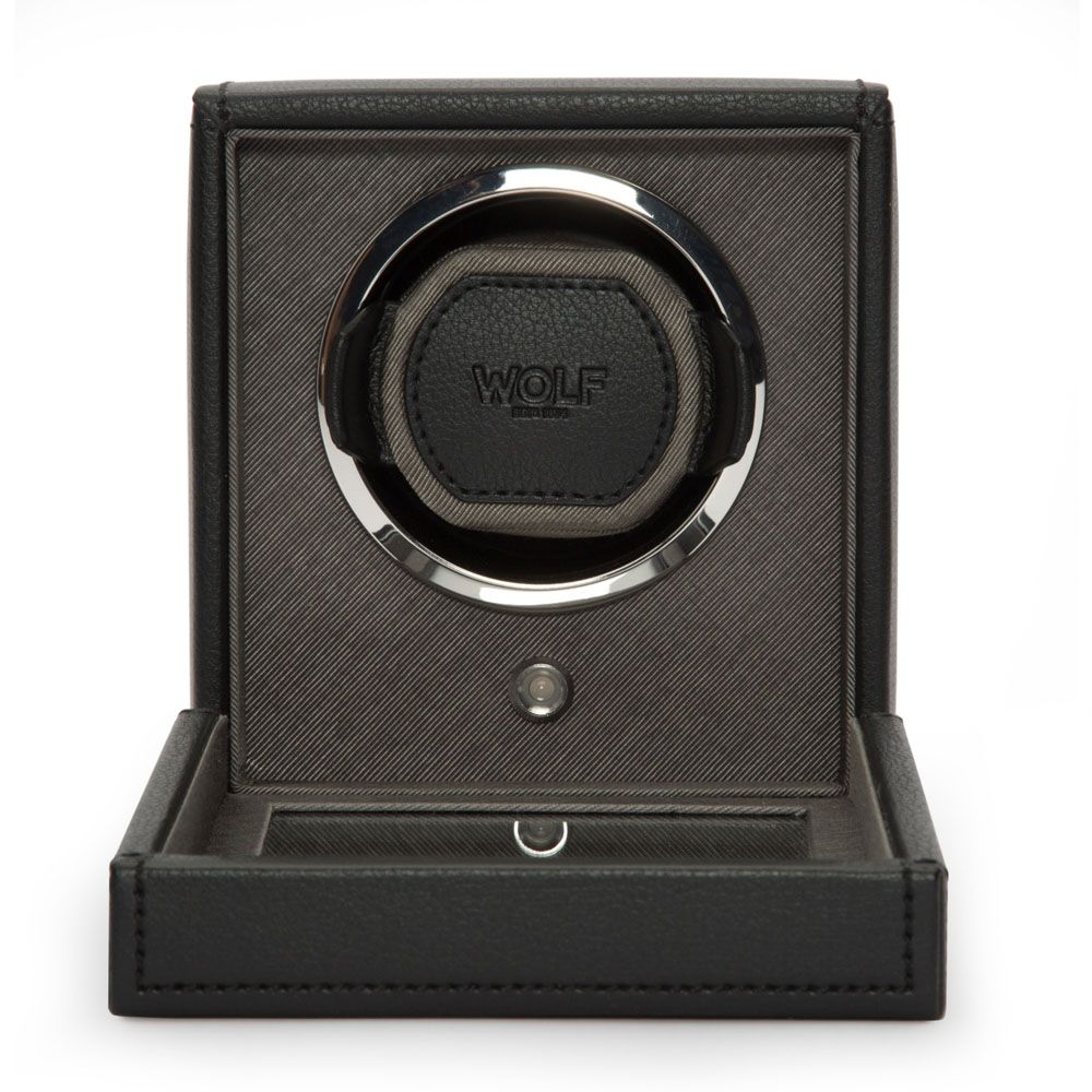 WOLF Cub Single Watch Winder with Cover Black 461103