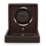 WOLF Cub Single Watch Winder with Cover Brown 461106