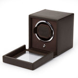 WOLF Cub Single Watch Winder with Cover Brown 461106