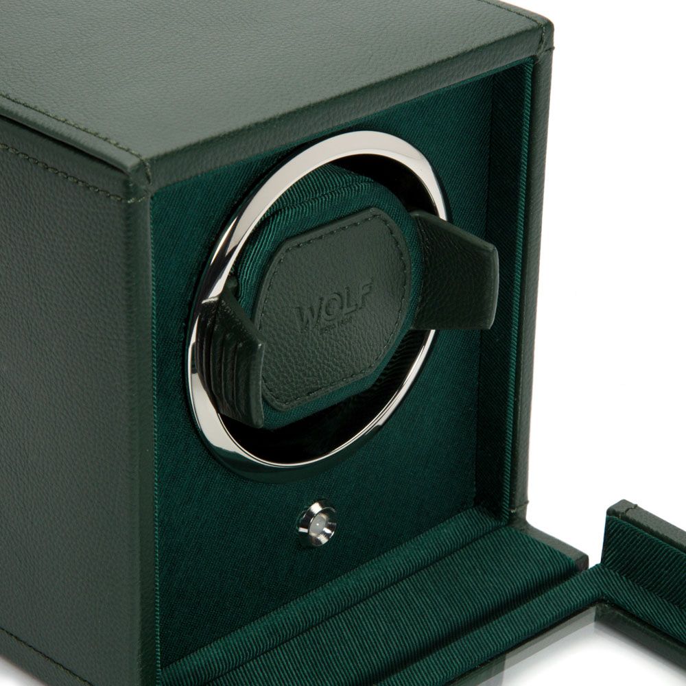 WOLF Cub Single Watch Winder with Cover Green 461141