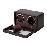 WOLF Cub Double Watch Winder With Cover Brown 461206
