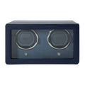 WOLF Cub Double Watch Winder With Cover Navy 461217