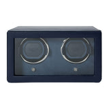 WOLF Cub Double Watch Winder With Cover Navy 461217