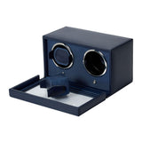WOLF Cub Double Watch Winder With Cover Navy 461217