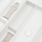 WOLF White Watch Valet with Strap Tray for Apple Watch 463001