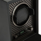 WOLF Axis Black Powder Coat Metal Plated Single Watch Winder 469103