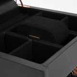 WOLF Axis Copper Metal Plated Single Watch Winder With Storage 469216