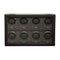 WOLF Axis Powder Coat Metal Plated 8 Piece Watch Winder 469703