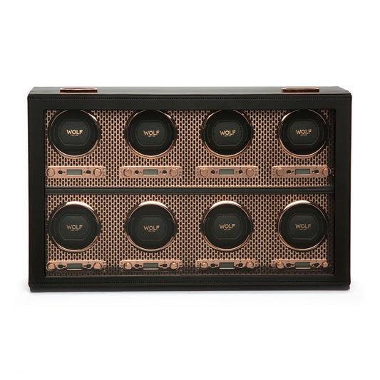 WOLF Axis Copper Metal Plated 8 Piece Watch Winder 469716