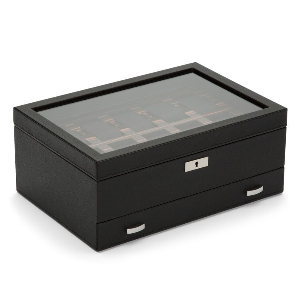 WOLF Roadster 10 Piece Watch Box With Drawer 477656