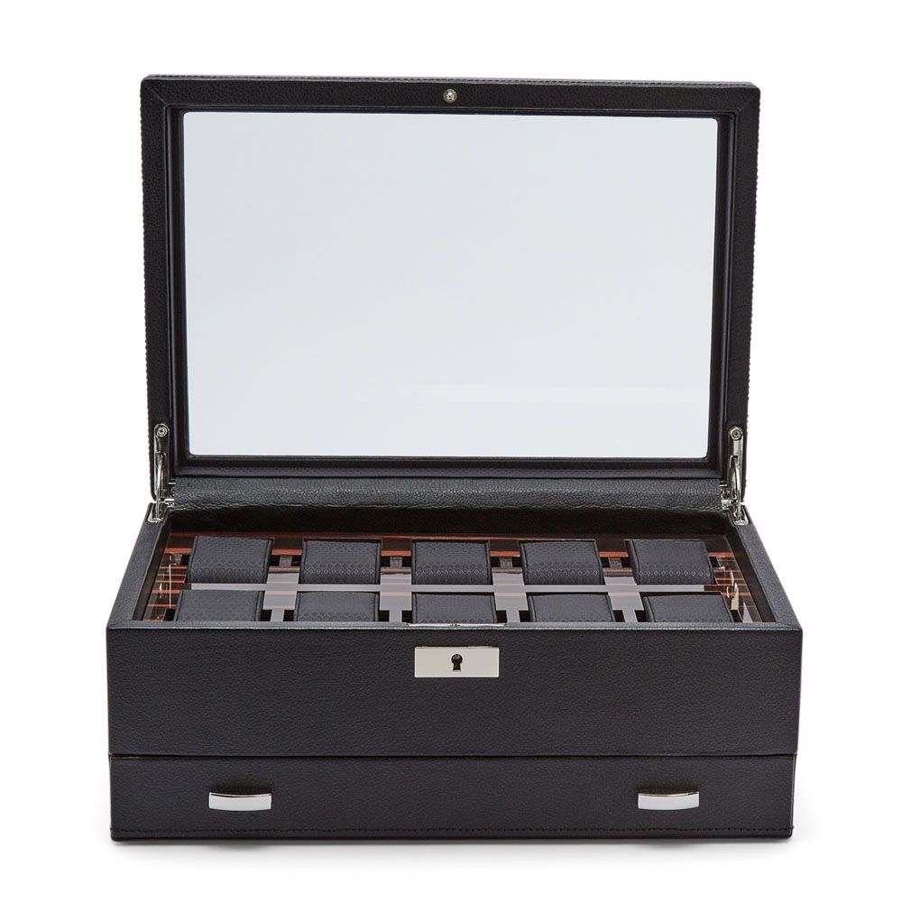 WOLF Roadster 10 Piece Watch Box With Drawer 477656