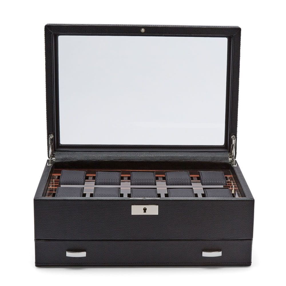 WOLF Roadster 10 Piece Watch Box With Drawer 477656