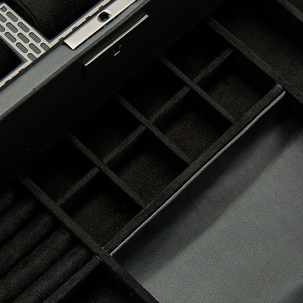 WOLF Axis 10 Piece Powder Coat Watch Box With Drawer 488203