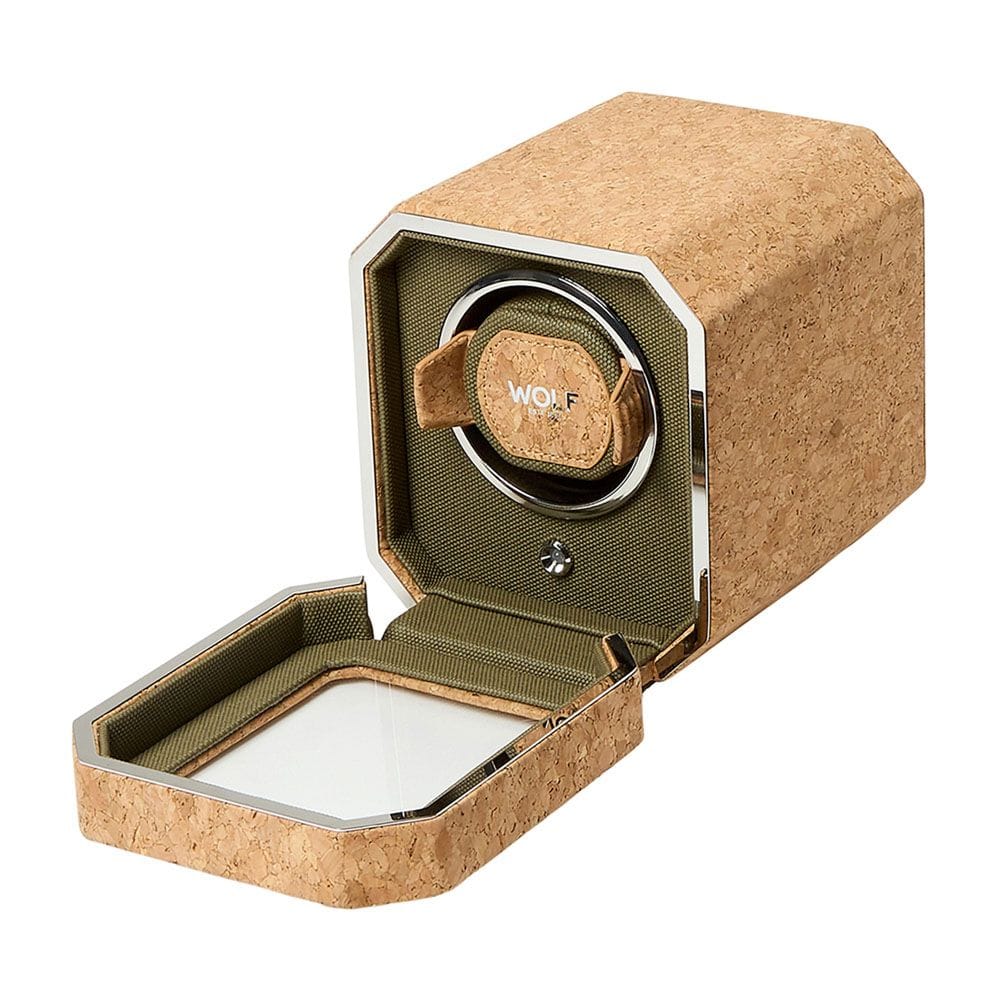 WOLF Cortica Single Watch Winder Cork 668161
