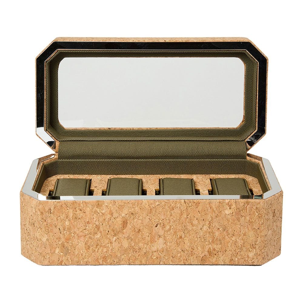 WOLF Cortica 4 Piece Watch Box Cork 668261