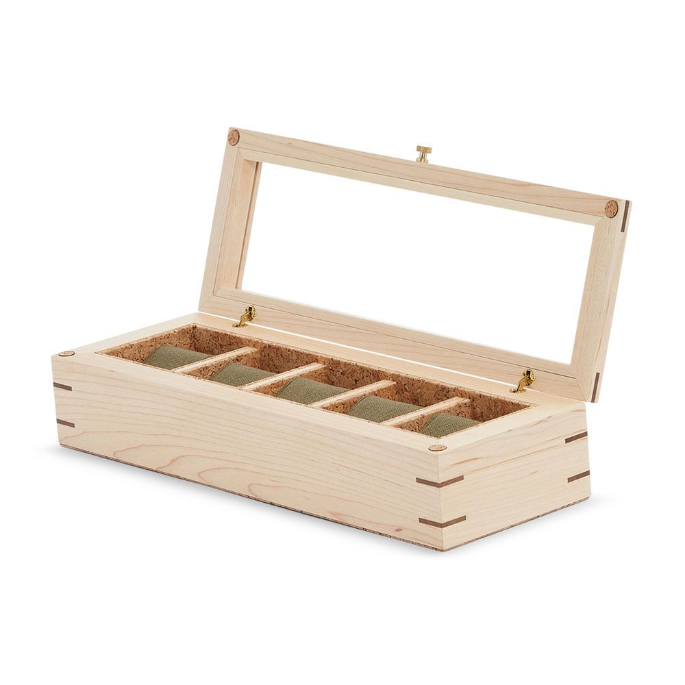 WOLF Analog/Shift Flatiron II 5 Piece Watch Box 710211