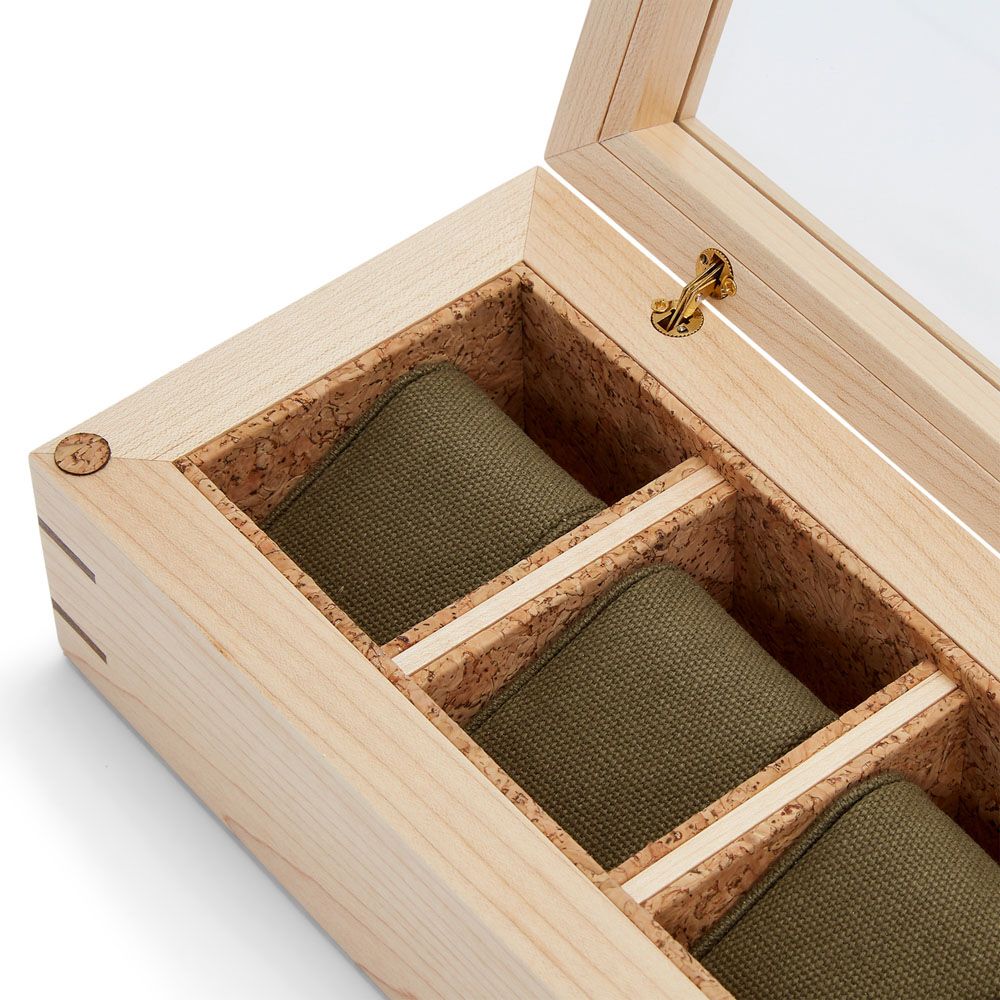 WOLF Analog/Shift Flatiron II 5 Piece Watch Box 710211