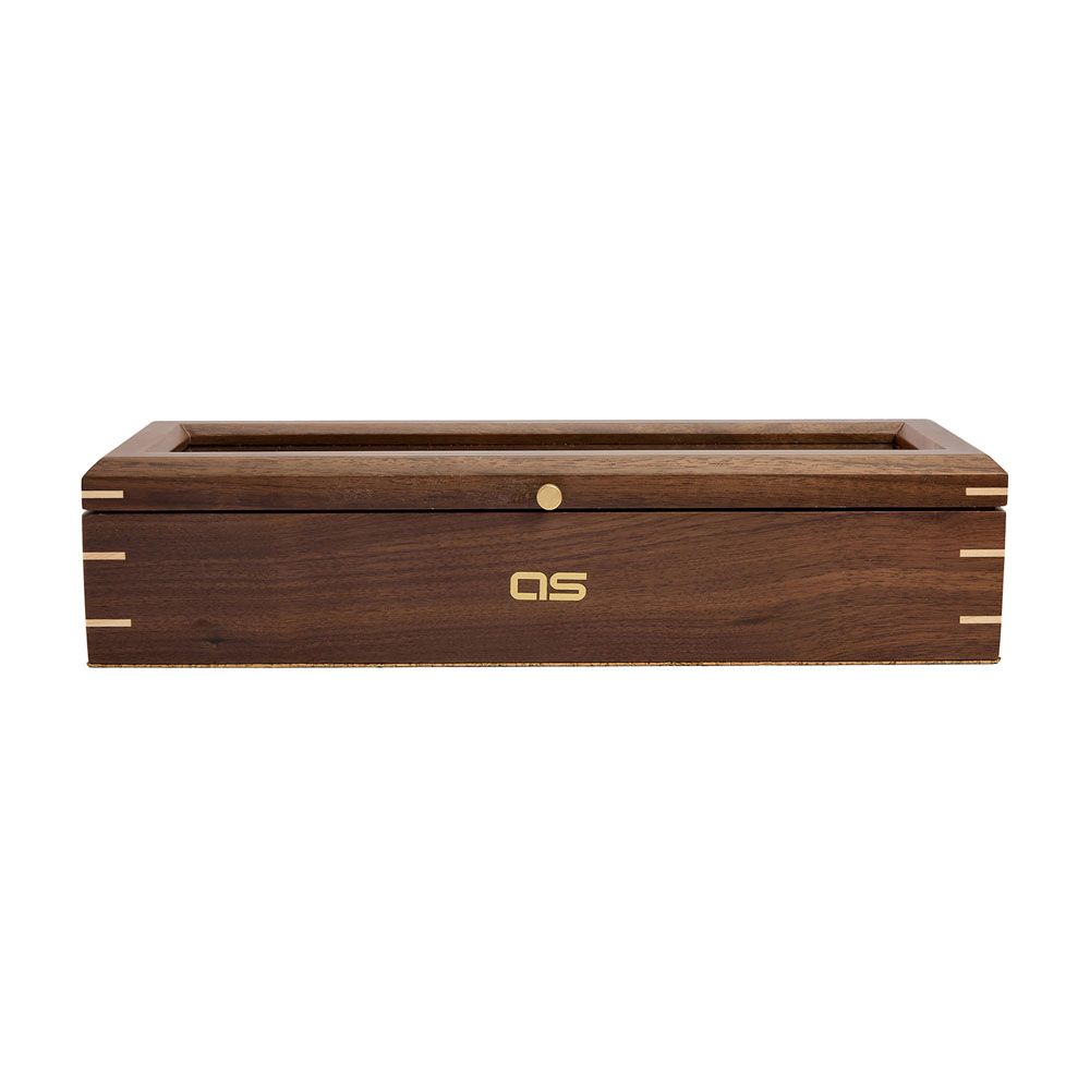 WOLF Analog/Shift Flatiron II 5 Piece Walnut Watch Box 710212