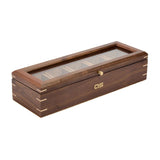 WOLF Analog/Shift Flatiron II 5 Piece Walnut Watch Box 710212