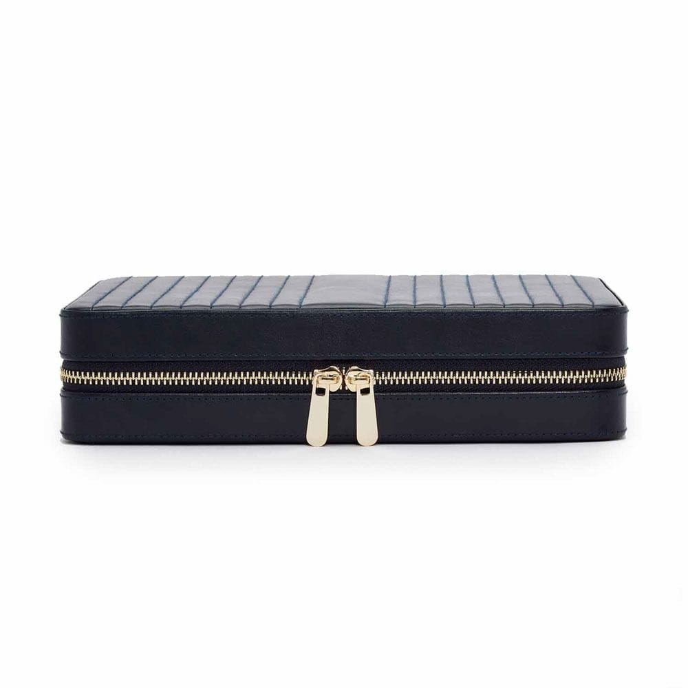 WOLF Maria Large Jewelry Zip Case Navy 766117