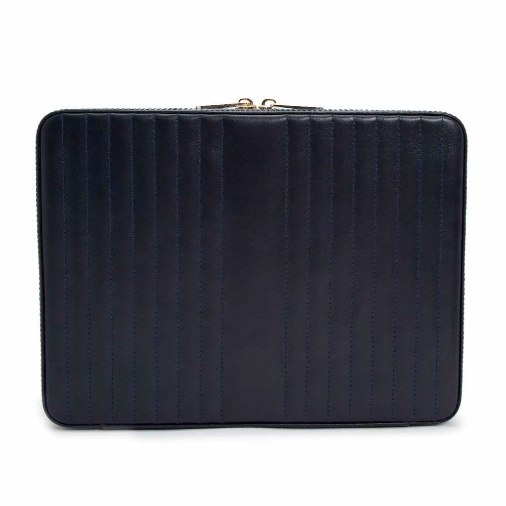 WOLF Maria Large Jewelry Zip Case Navy 766117