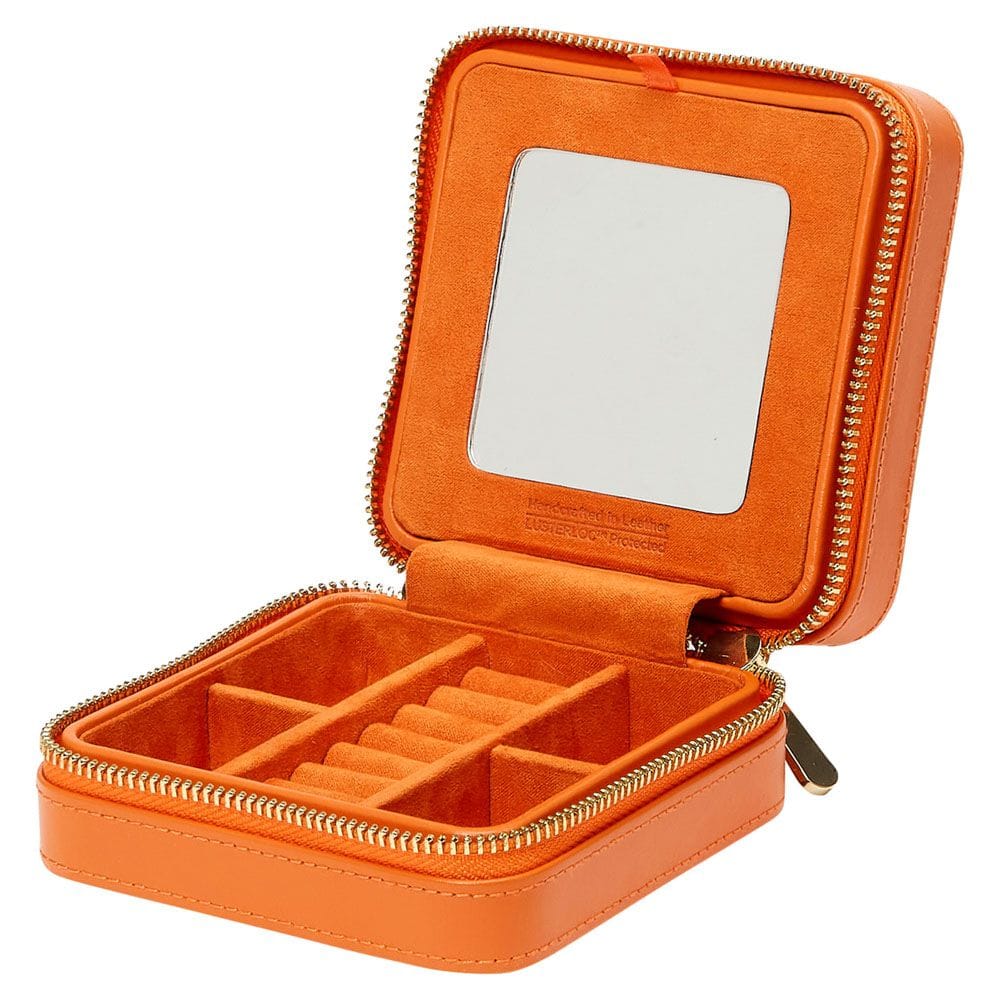 WOLF Maria Small Jewelry Zip Case Tangerine 766239