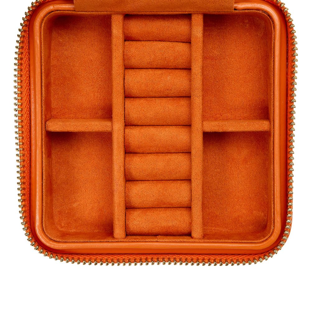 WOLF Maria Small Jewelry Zip Case Tangerine 766239