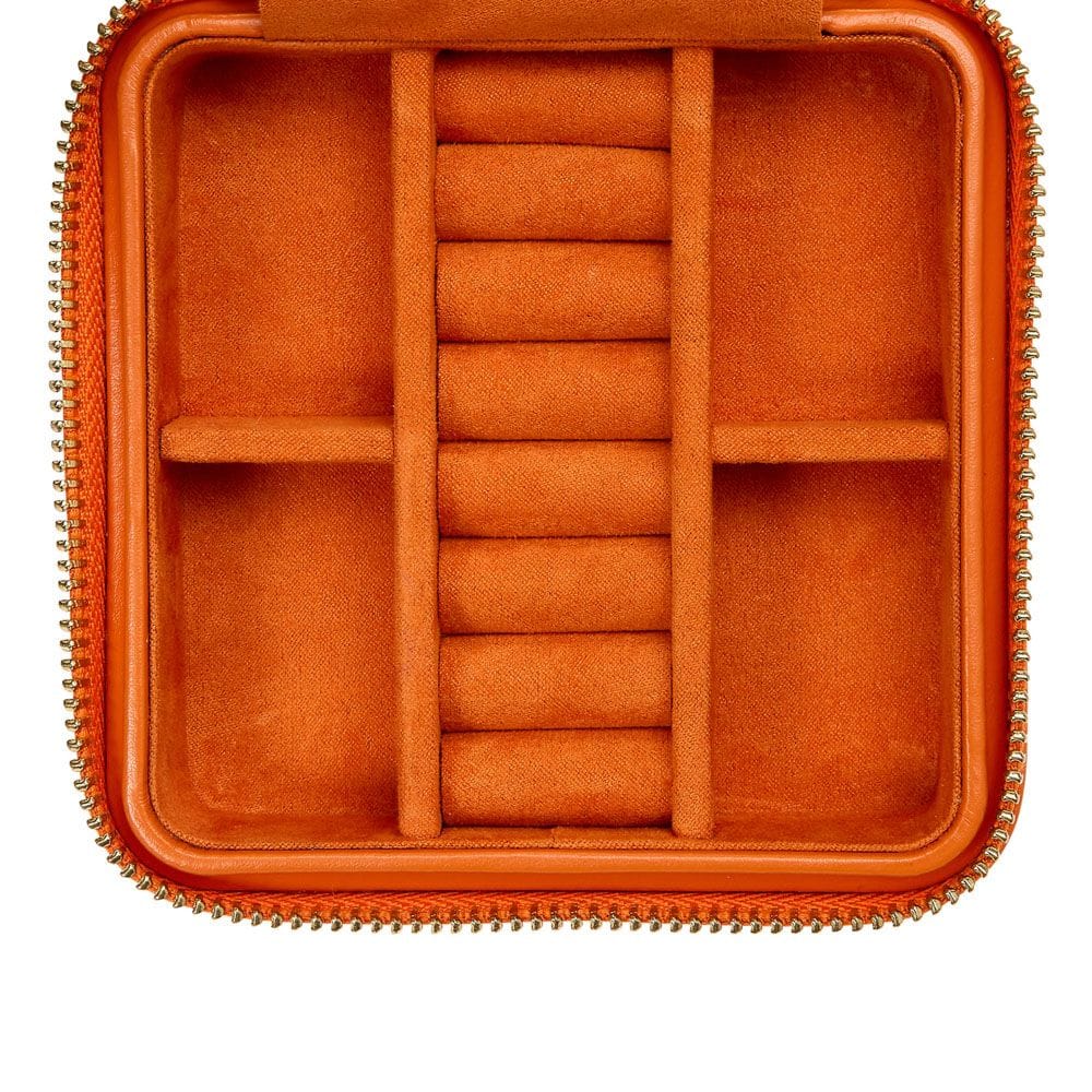 WOLF Maria Small Jewelry Zip Case Tangerine 766239