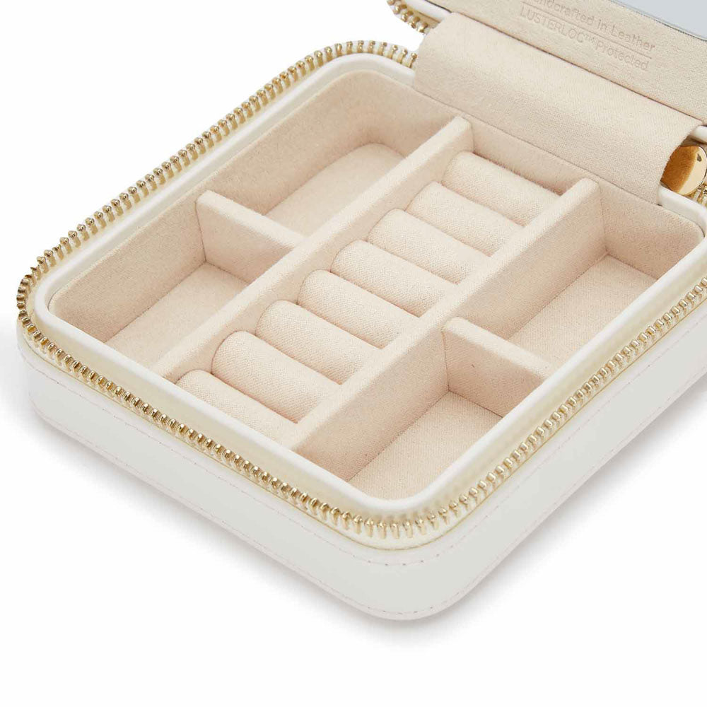 WOLF Maria Small Jewelry Zip Case White 766253